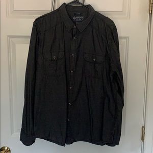 American Rag charcoal gray button down